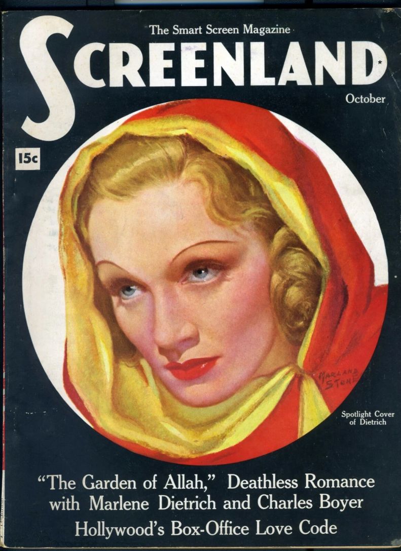 SCREENLAND magazine side cover October 1936