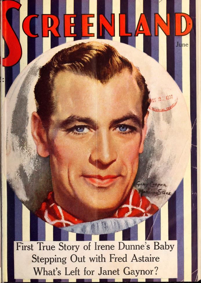 SCREENLAND magazine side cover June 1937