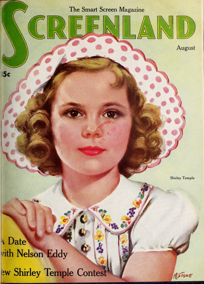 SCREENLAND magazine side cover August 1938