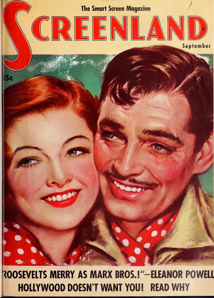 SCREENLAND magazine side cover September 1938