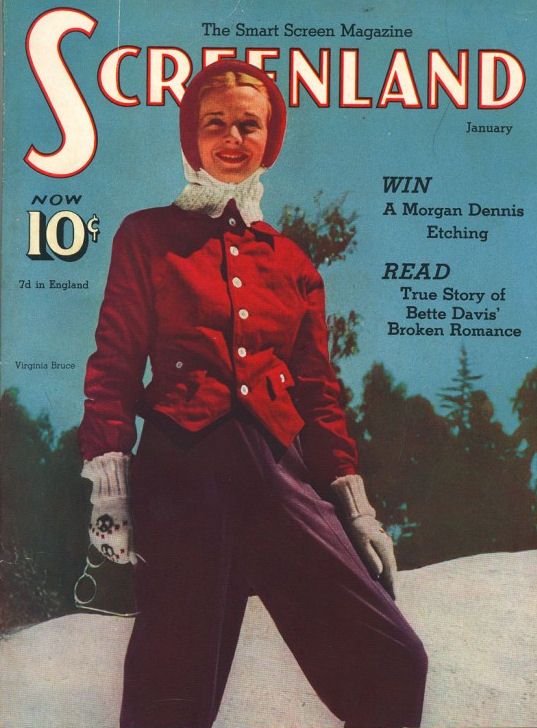 SCREENLAND magazine side cover January 1939