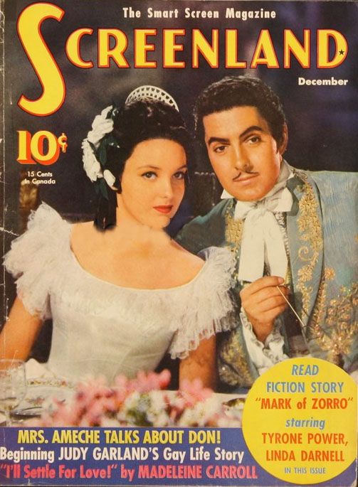 SCREENLAND magazine side cover December 1940