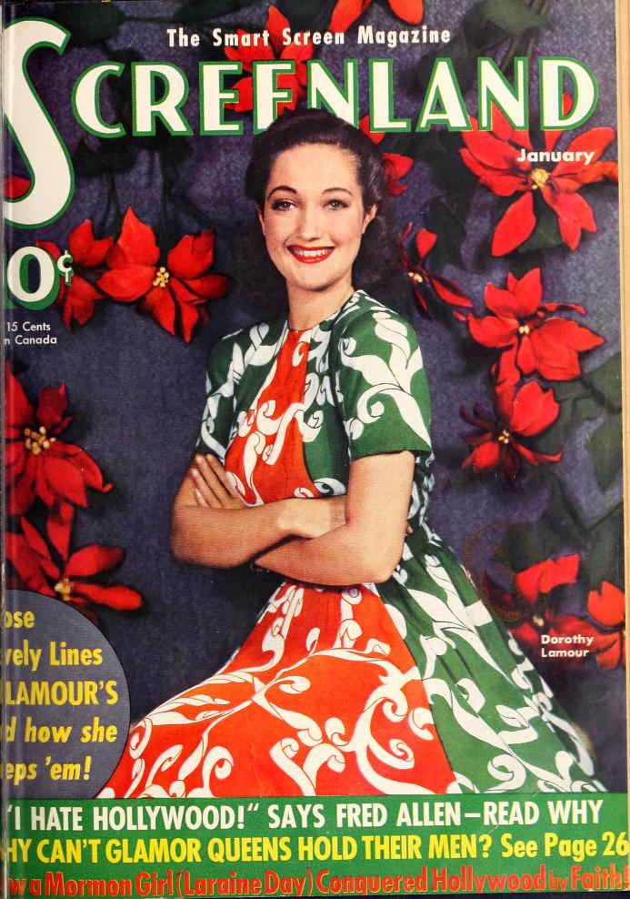 SCREENLAND magazine side cover January 1941