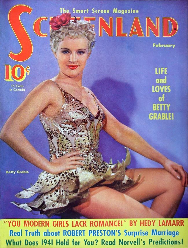 SCREENLAND magazine side cover February 1941