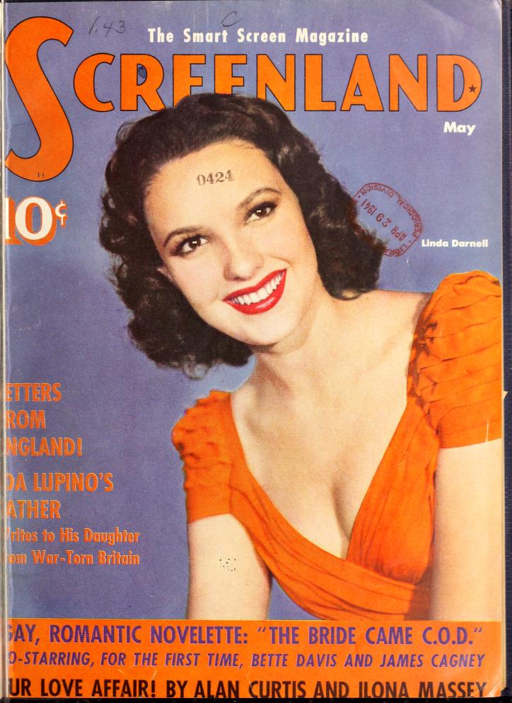 SCREENLAND magazine side cover May 1941