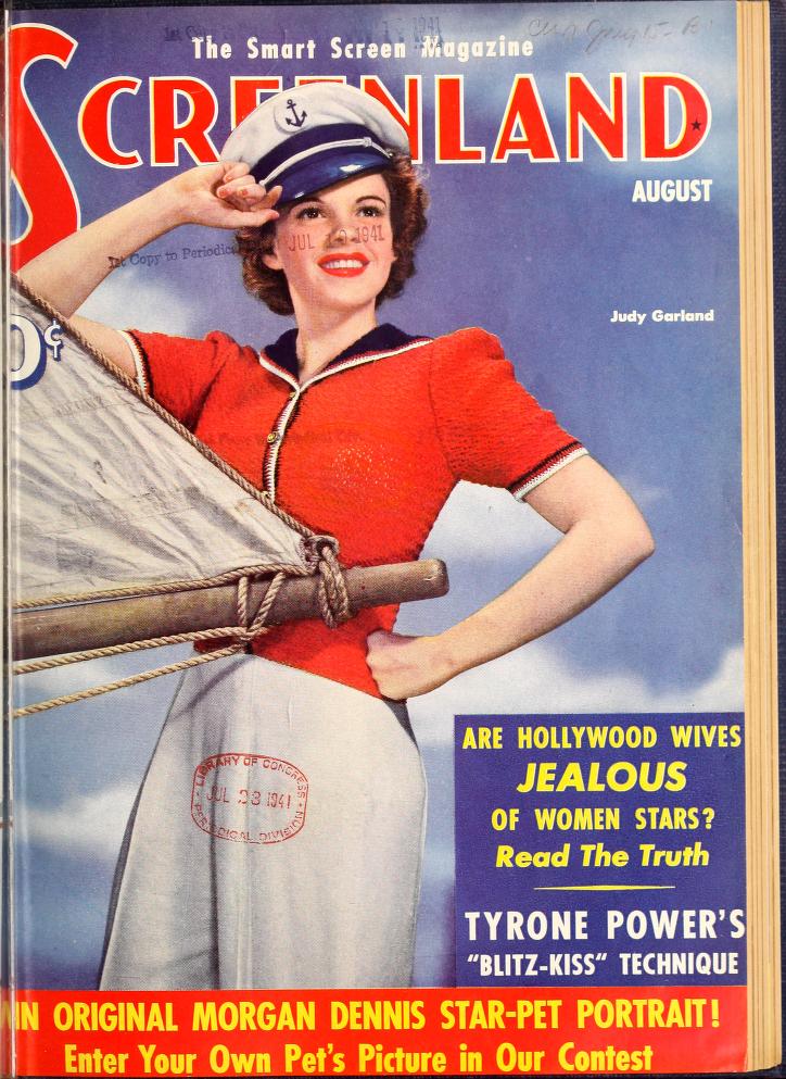 SCREENLAND magazine side cover August 1941