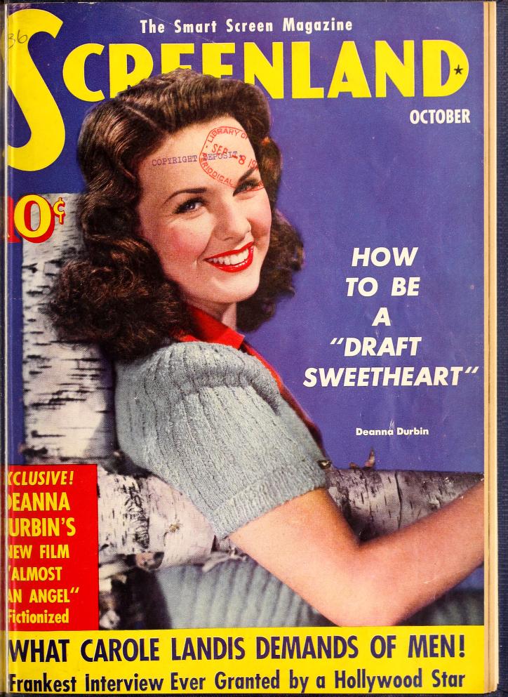 SCREENLAND magazine side cover October 1941