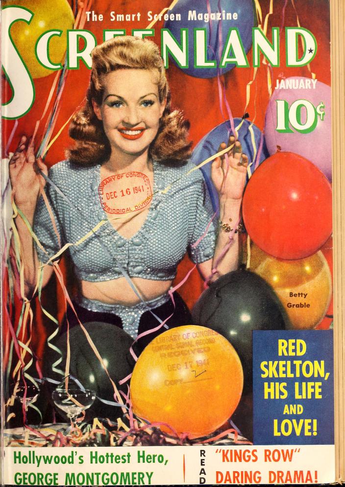 SCREENLAND magazine side cover January 1942
