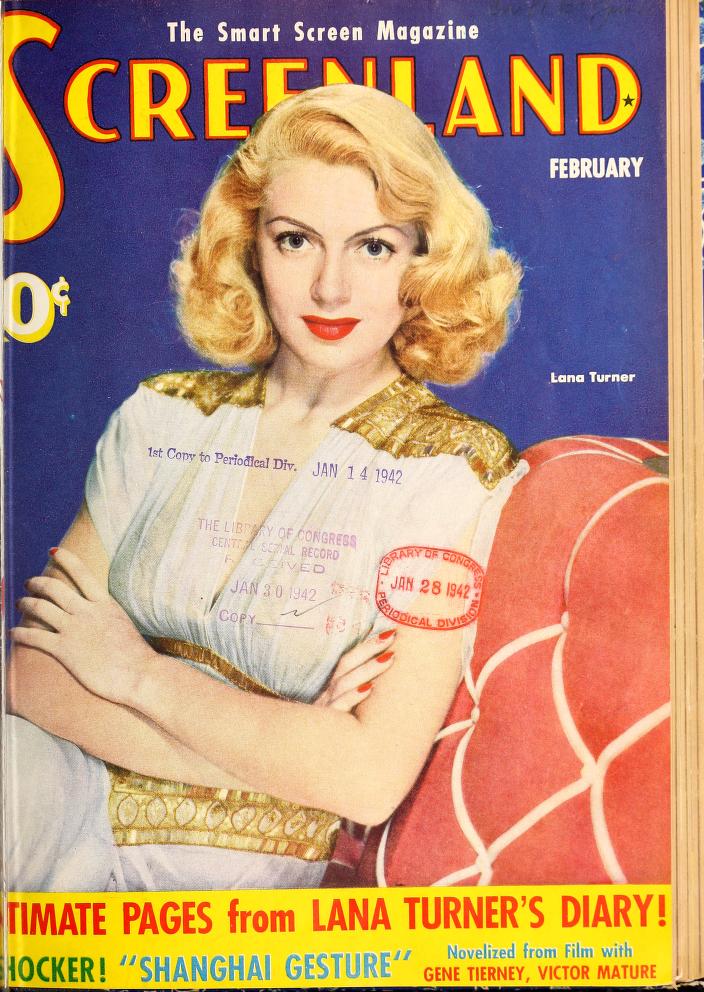 SCREENLAND magazine side cover February 1942