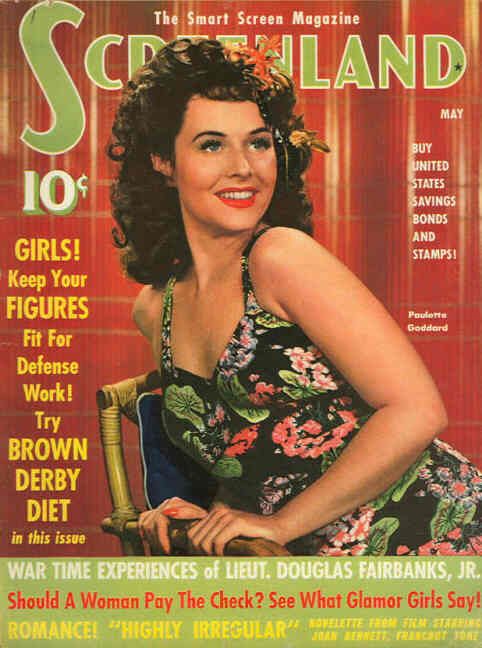 SCREENLAND magazine side cover May 1942