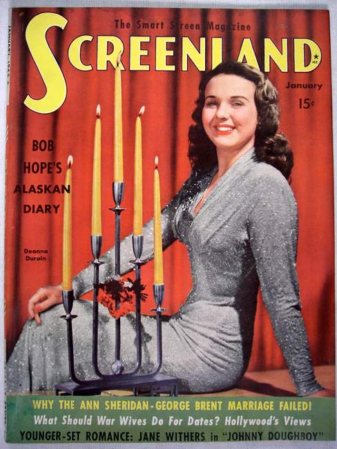 SCREENLAND magazine side cover January 1943