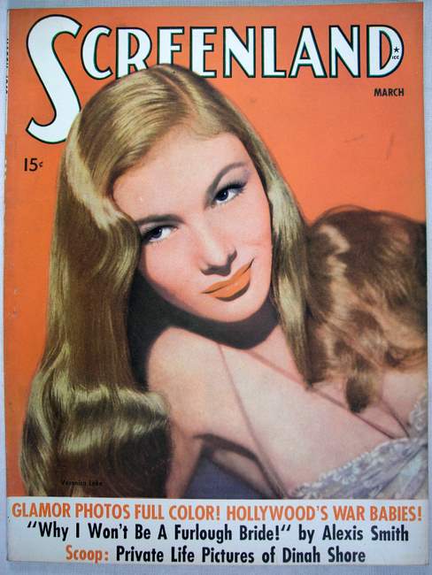 SCREENLAND magazine side cover March 1943