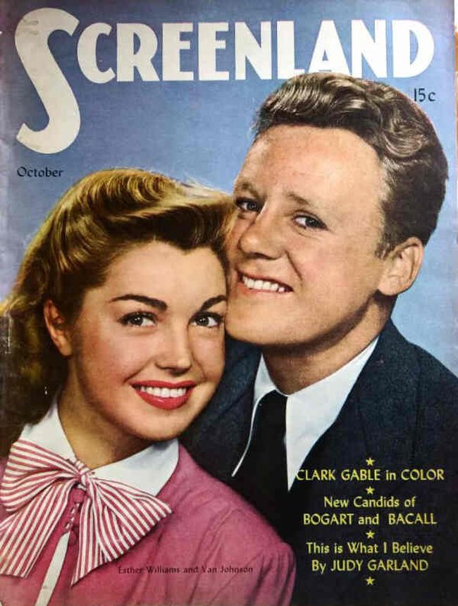 SCREENLAND magazine side cover October 1945