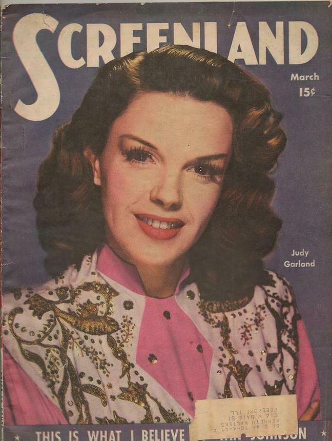 SCREENLAND magazine side cover March 1946