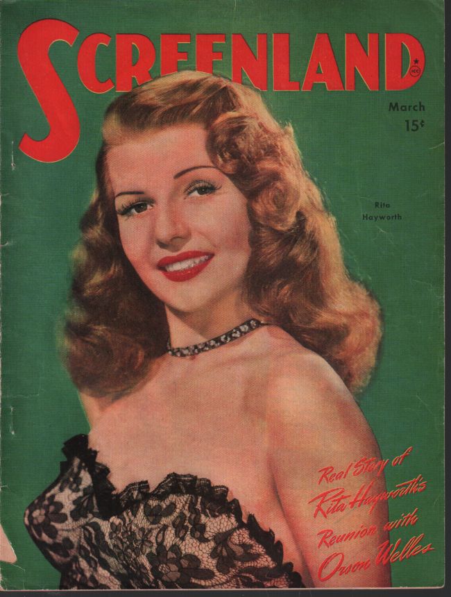 SCREENLAND magazine side cover March 1947