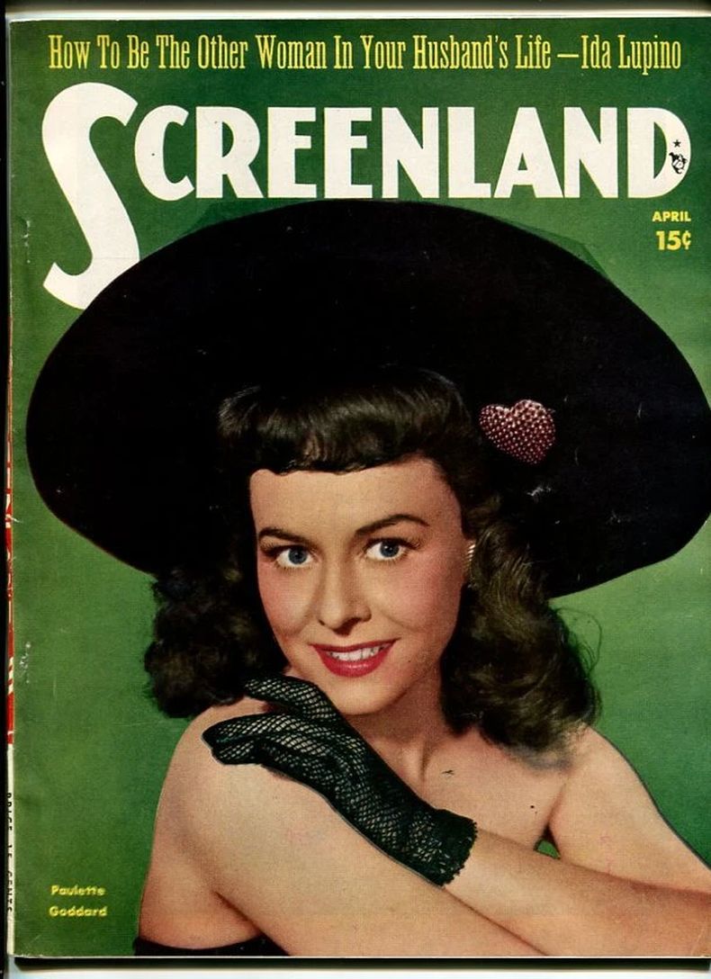 SCREENLAND magazine side cover April 1949