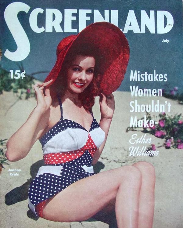 SCREENLAND magazine side cover July 1951