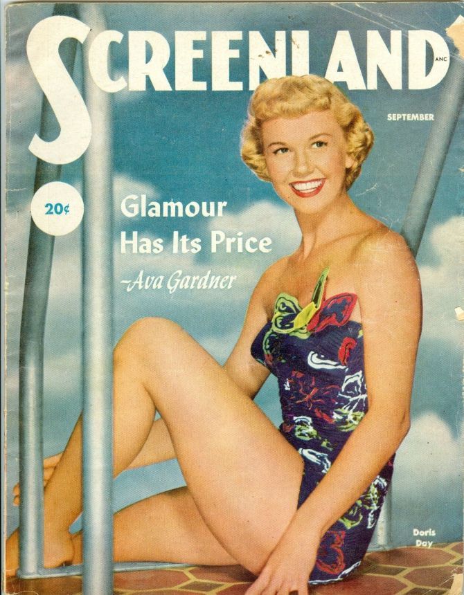 SCREENLAND magazine side cover September 1951