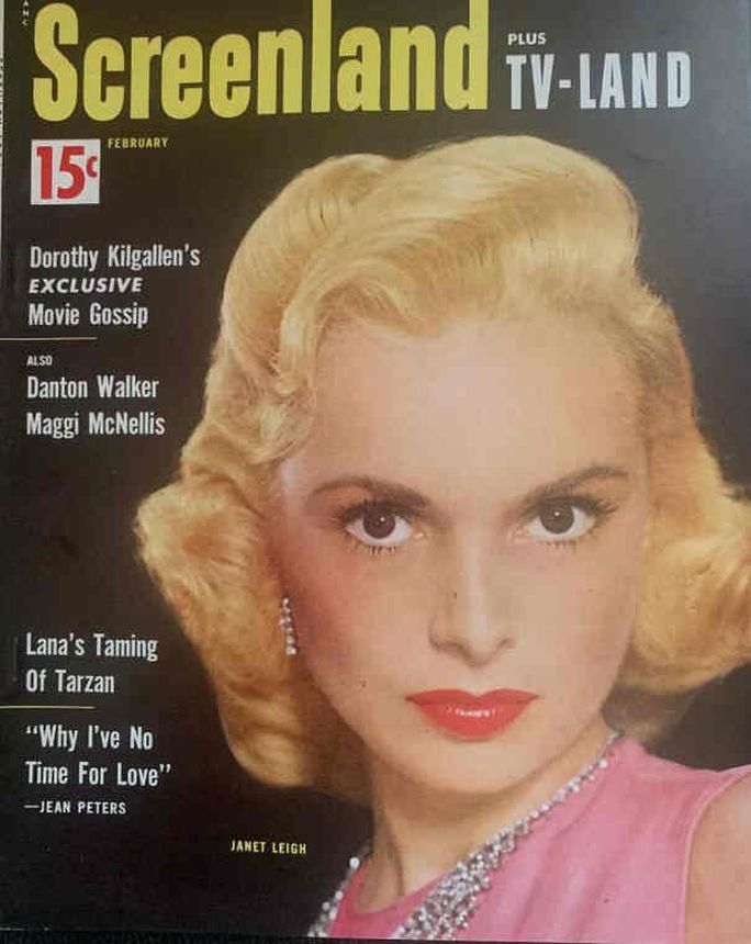 SCREENLAND magazine side cover February 1954