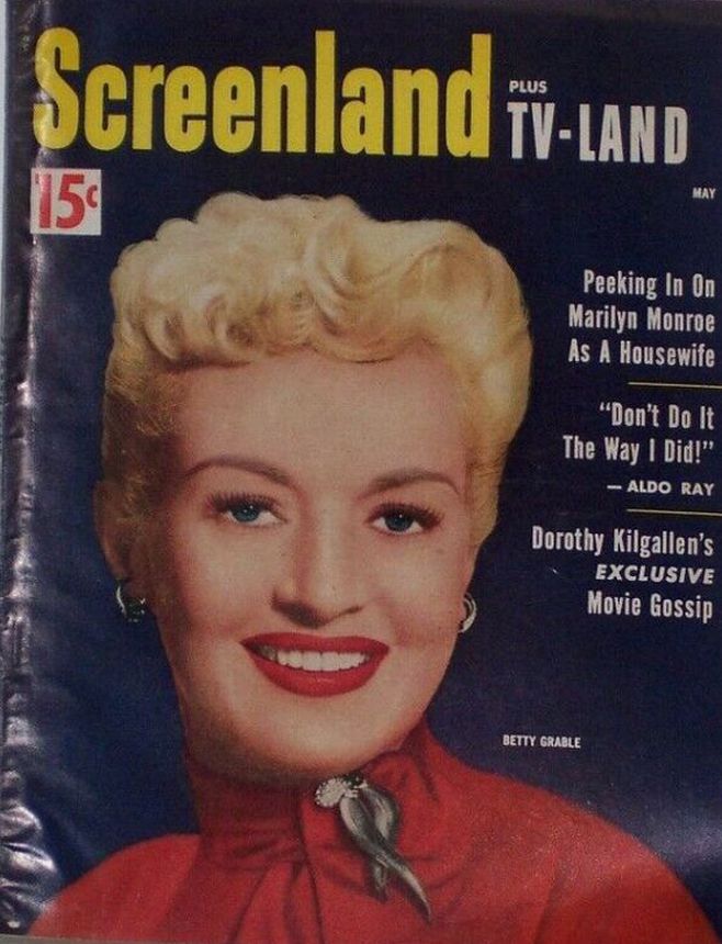 SCREENLAND magazine side cover May 1954