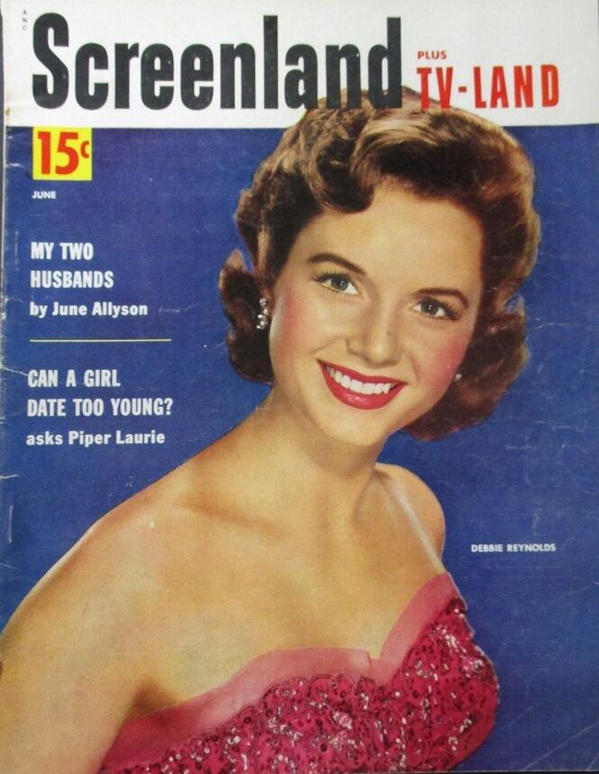 SCREENLAND magazine side cover June 1954