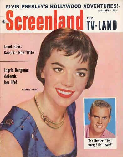 SCREENLAND magazine side cover January 1957