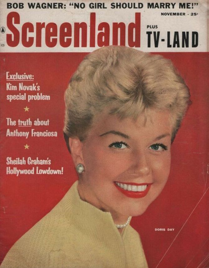 SCREENLAND magazine side cover November 1957
