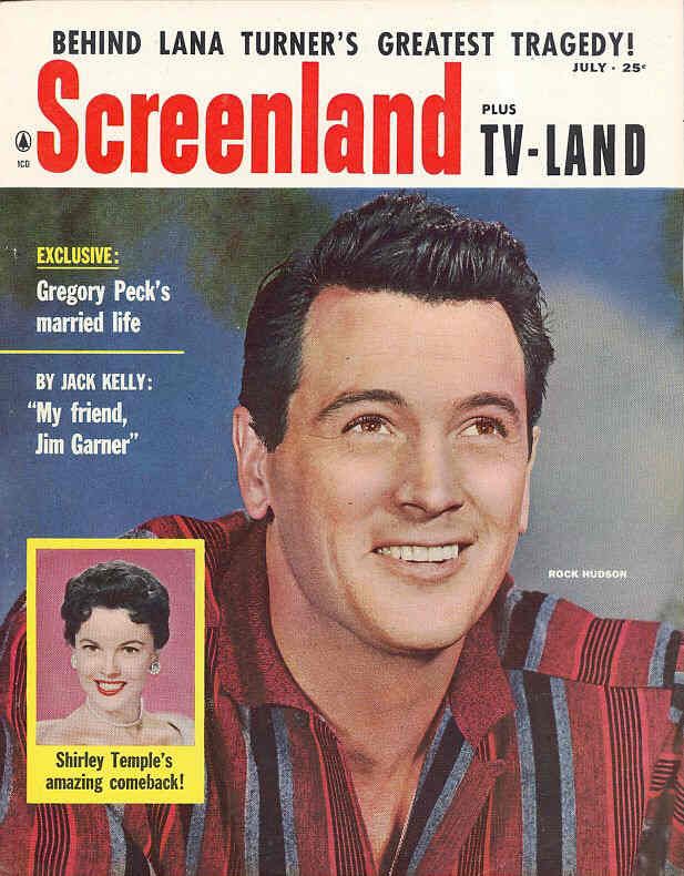 SCREENLAND magazine side cover July 1958