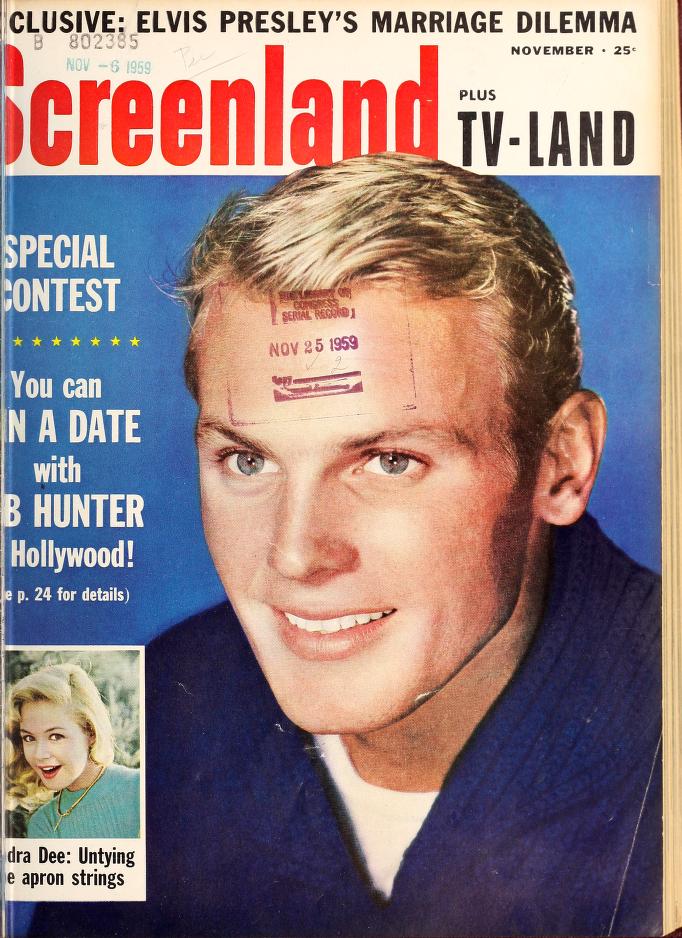 SCREENLAND magazine side cover November 1959