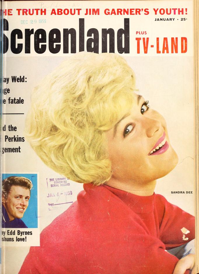 SCREENLAND magazine side cover January 1960