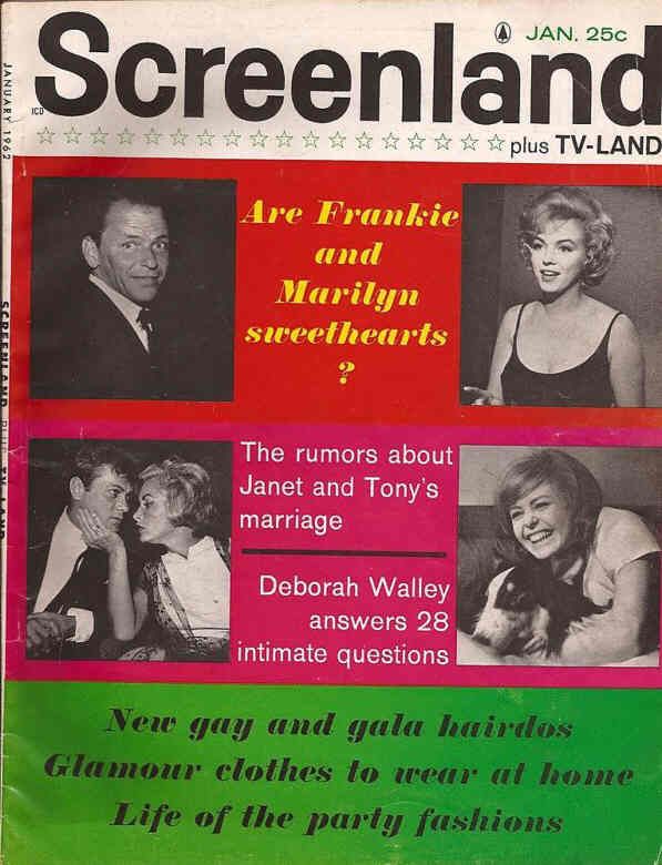 SCREENLAND magazine side cover January 1962