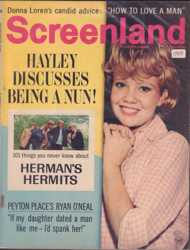 SCREENLAND magazine side cover December 1965