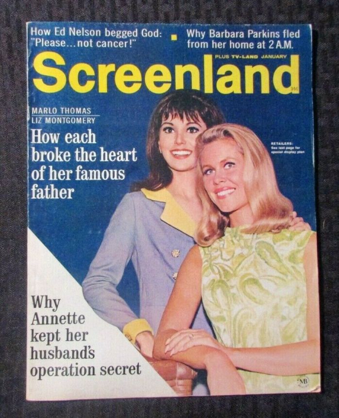 SCREENLAND magazine side cover January 1967