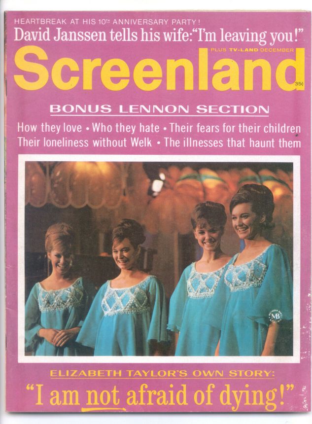 SCREENLAND magazine side cover December 1968