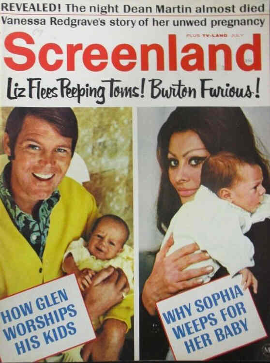 SCREENLAND magazine side cover July 1969