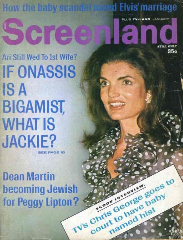 SCREENLAND magazine side cover January 1971