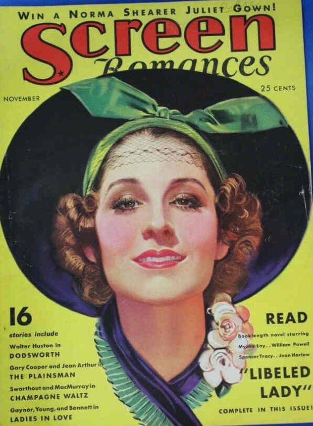 SCREEN ROMANCES magazine cover Issue 90 November 1936