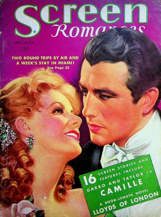 SCREEN ROMANCES magazine cover Issue 92 January 1937