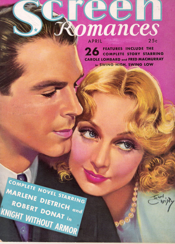 SCREEN ROMANCES magazine cover Issue 95 April 1937