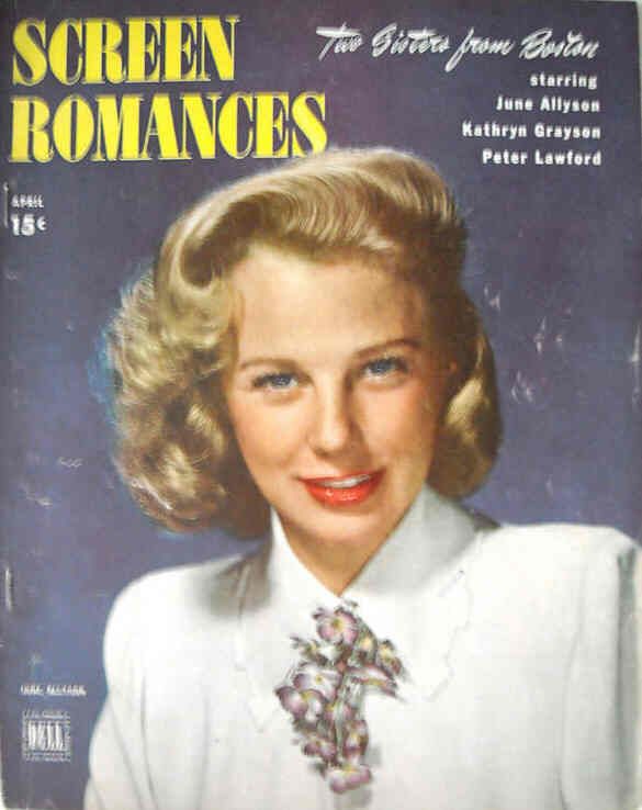 SCREEN ROMANCES magazine cover Issue 203 April 1946