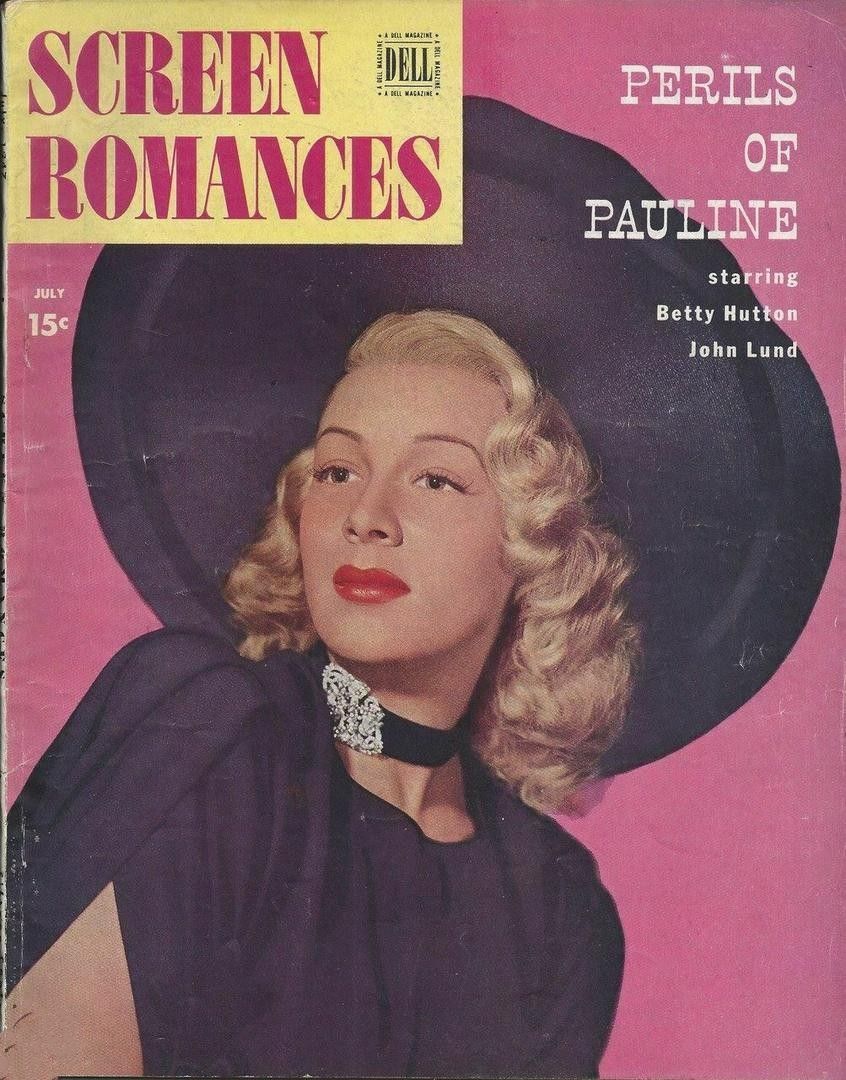 SCREEN ROMANCES magazine side cover Issue 218 July 1947