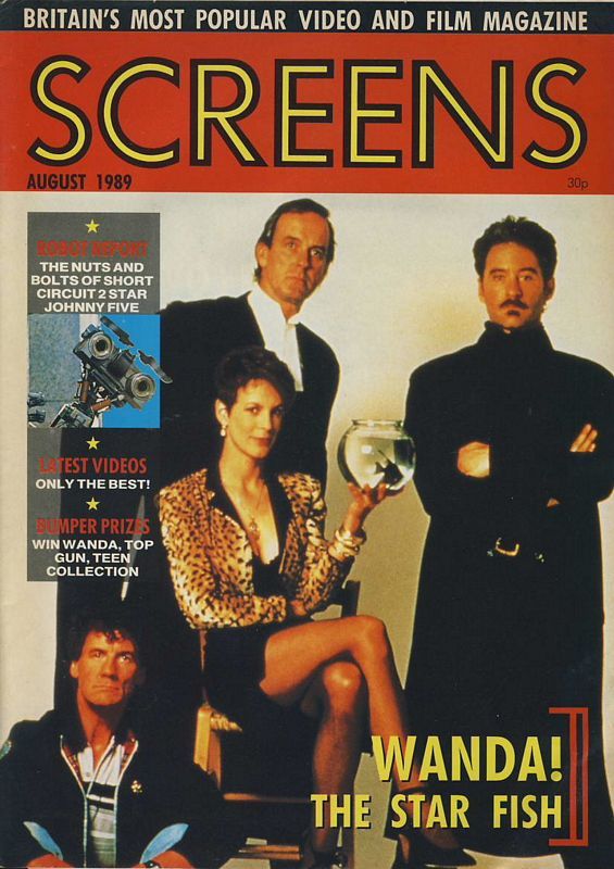 SCREENS magazine cover August 1989