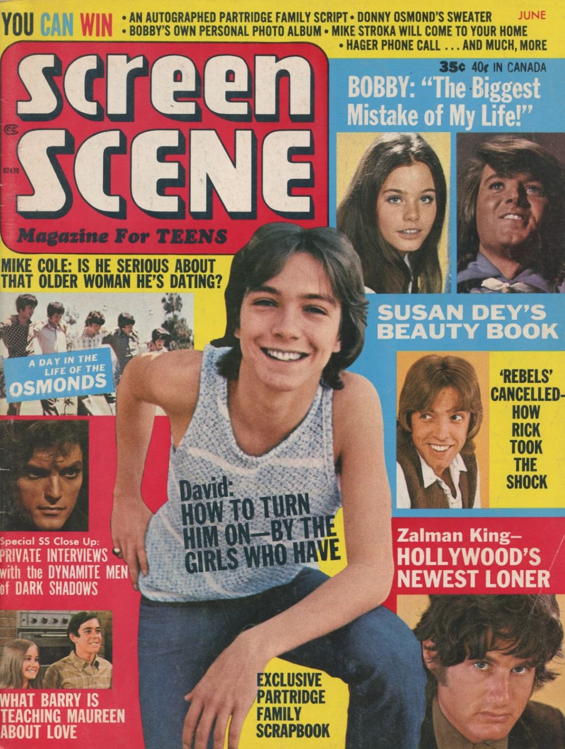 SCREEN SCENE magazine cover  Vol 2 # 3  June 1971