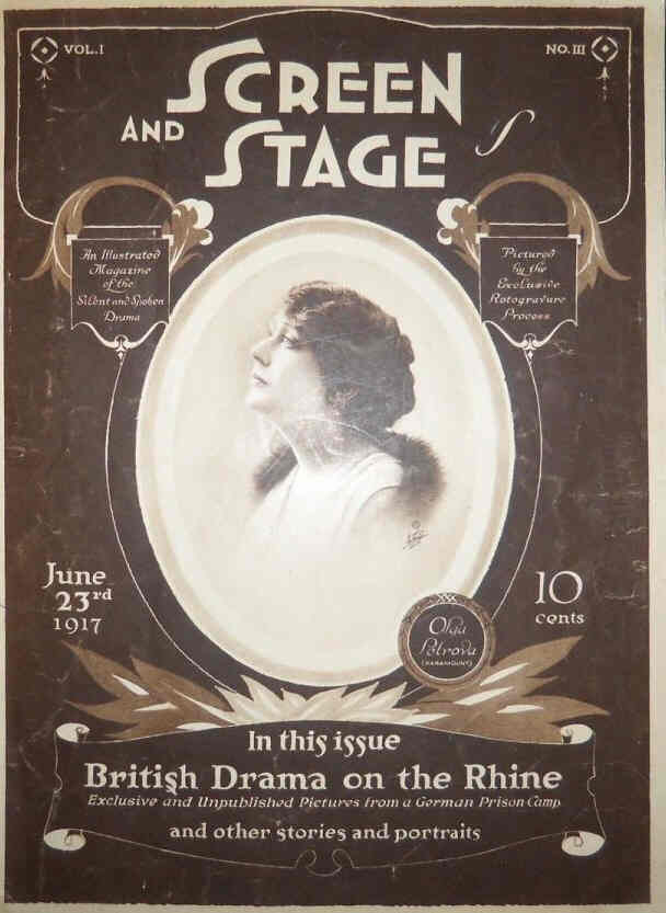 SCREEN AND STAGE magazine side cover Issue 3 23 June 1917