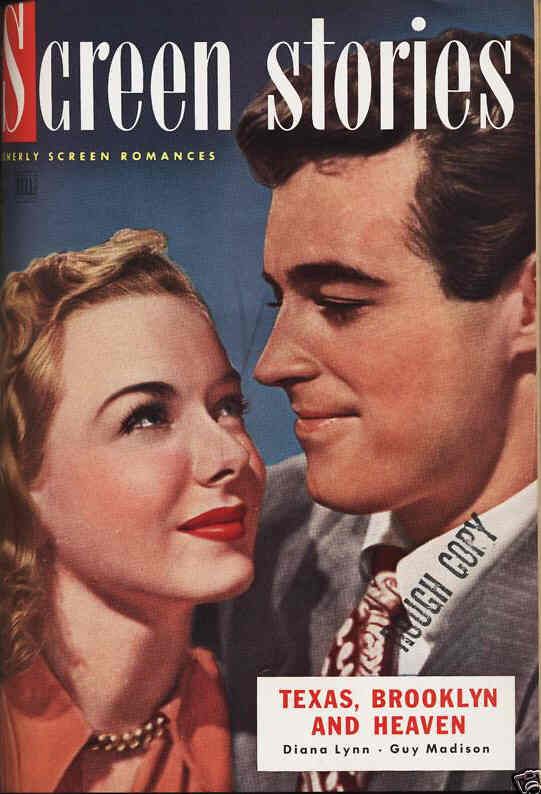 SCREEN STORIES magazine side cover August 1948