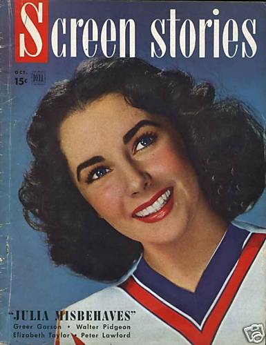 SCREEN STORIES magazine side cover October 1948