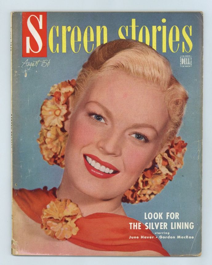 SCREEN STORIES magazine side cover August 1949