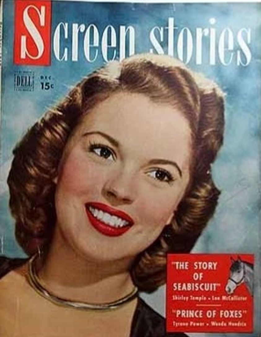 SCREEN STORIES magazine side cover December 1949