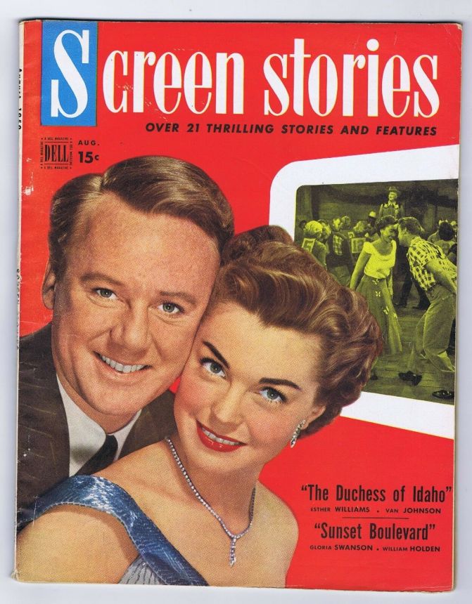 SCREEN STORIES magazine side cover August 1950