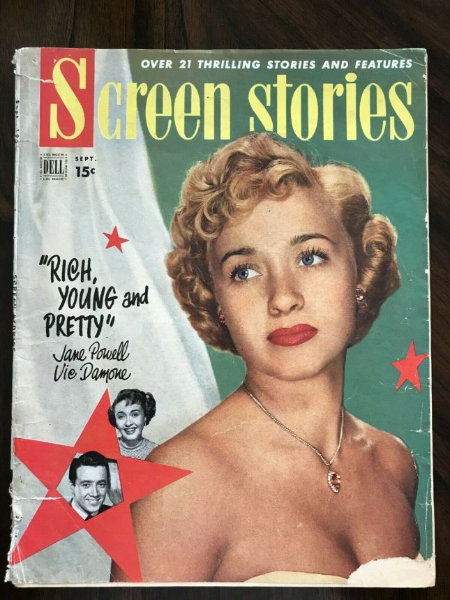 SCREEN STORIES magazine side cover September 1951